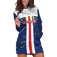Custom Cape Verde Football Hoodie Dress Go Blue Sharks - Sporty Version - Wonder Print Shop