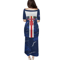 Custom Cape Verde Football Puletasi Go Blue Sharks - Sporty Version - Wonder Print Shop