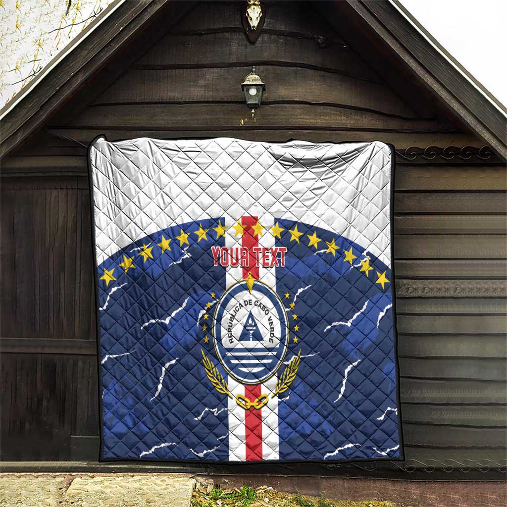 Custom Cape Verde Football Quilt Go Blue Sharks - Sporty Version - Wonder Print Shop
