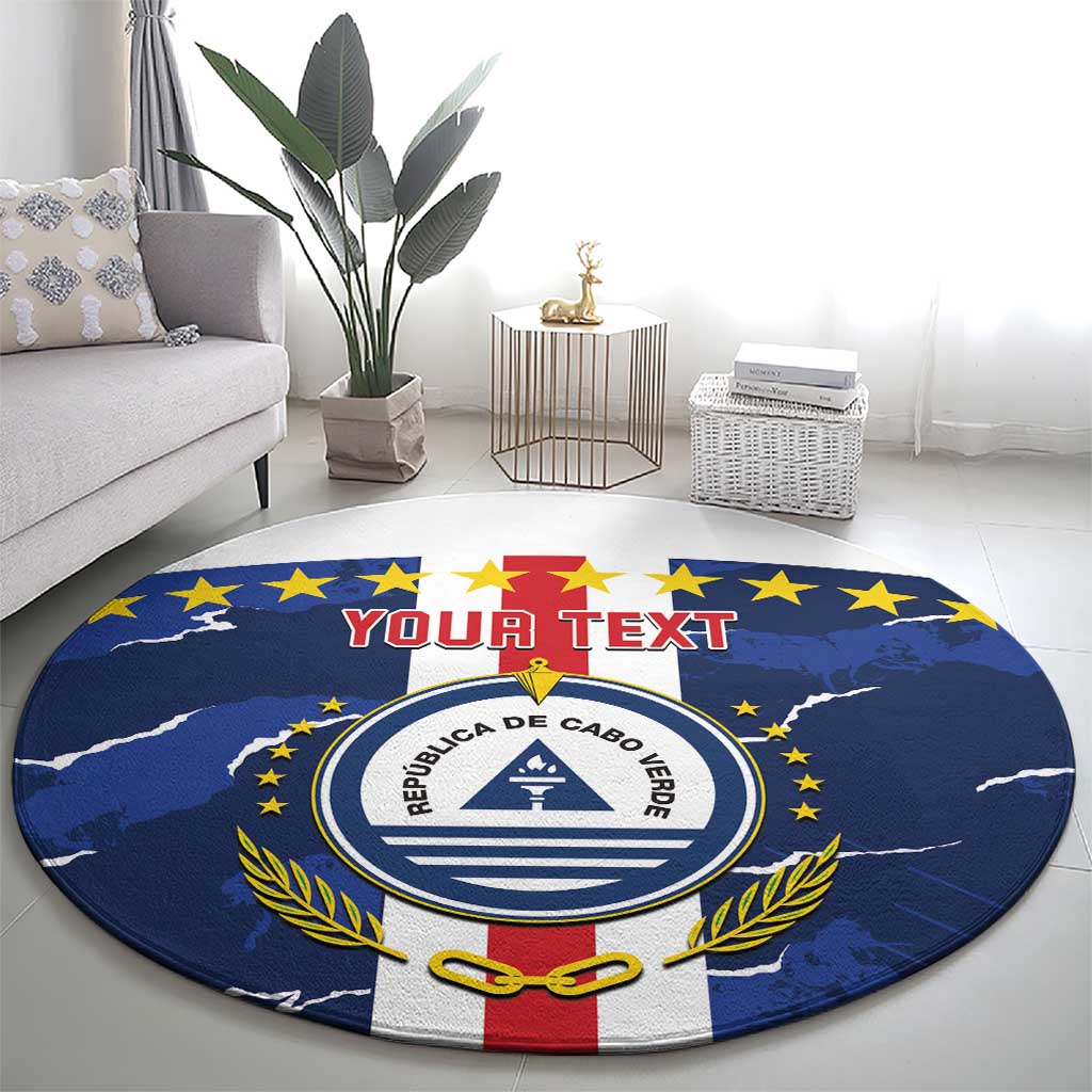 Custom Cape Verde Football Round Carpet Go Blue Sharks - Sporty Version
