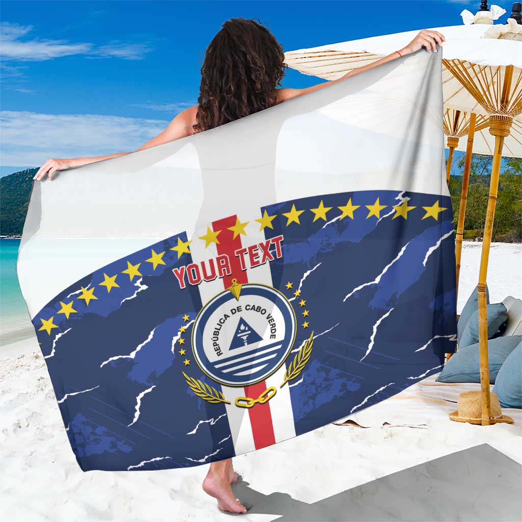 Custom Cape Verde Football Sarong Go Blue Sharks - Sporty Version - Wonder Print Shop