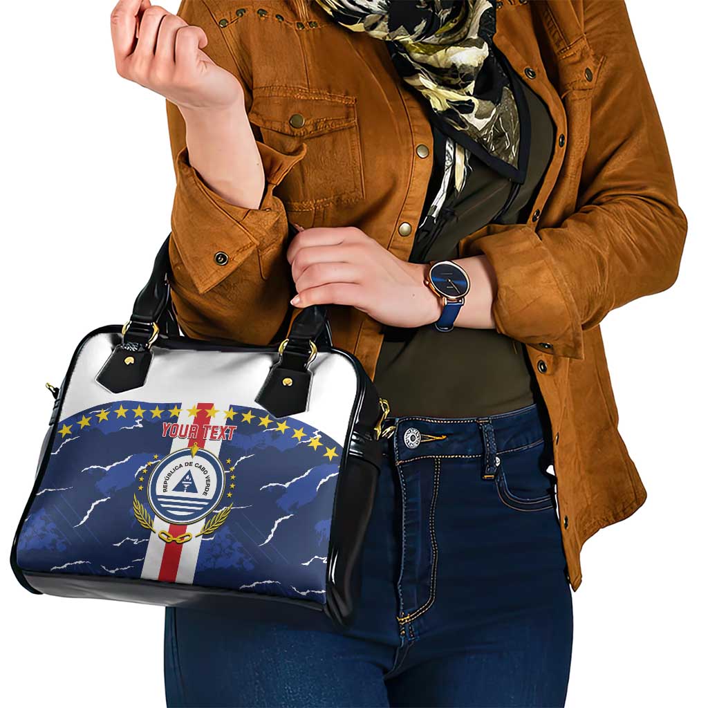 Custom Cape Verde Football Shoulder Handbag Go Blue Sharks - Sporty Version