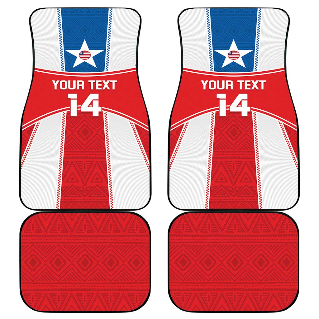 Custom Liberia Football Car Mats Go Lone Stars - Sporty Style - Wonder Print Shop