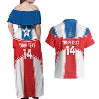 Custom Liberia Football Couples Matching Off Shoulder Maxi Dress and Hawaiian Shirt Go Lone Stars - Sporty Style - Wonder Print Shop