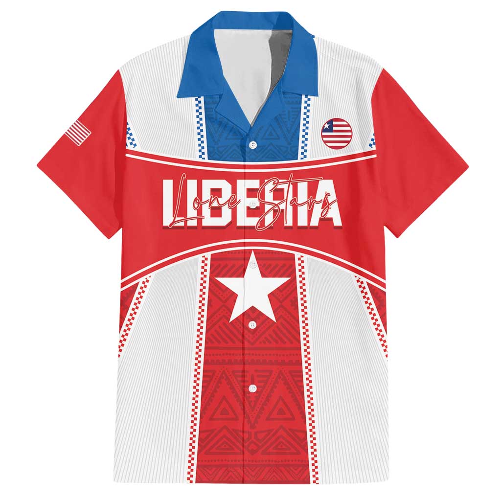 Custom Liberia Football Family Matching Short Sleeve Bodycon Dress and Hawaiian Shirt Go Lone Stars - Sporty Style - Wonder Print Shop