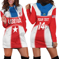 Custom Liberia Football Hoodie Dress Go Lone Stars - Sporty Style - Wonder Print Shop