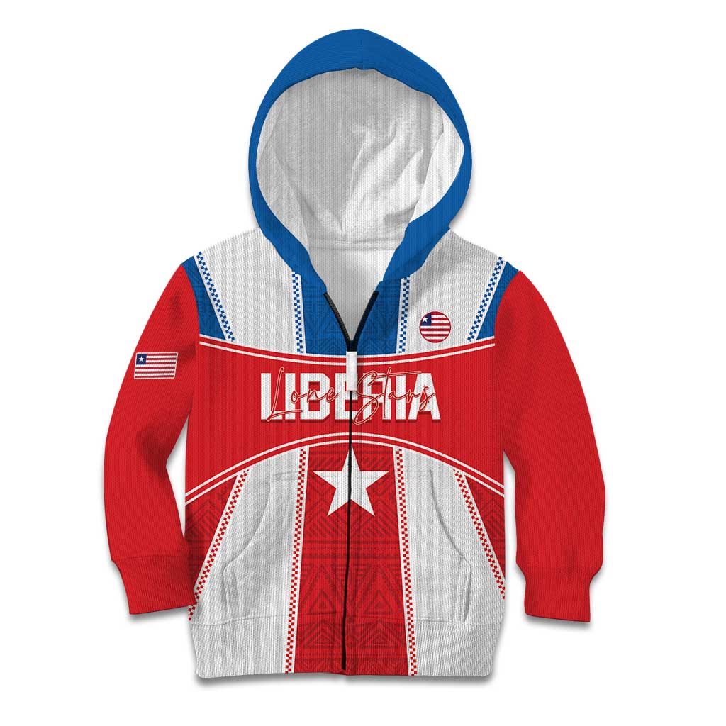 Custom Liberia Football Kid Hoodie Go Lone Stars - Sporty Style - Wonder Print Shop