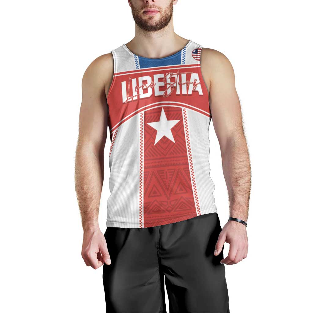 Custom Liberia Football Men Tank Top Go Lone Stars - Sporty Style - Wonder Print Shop