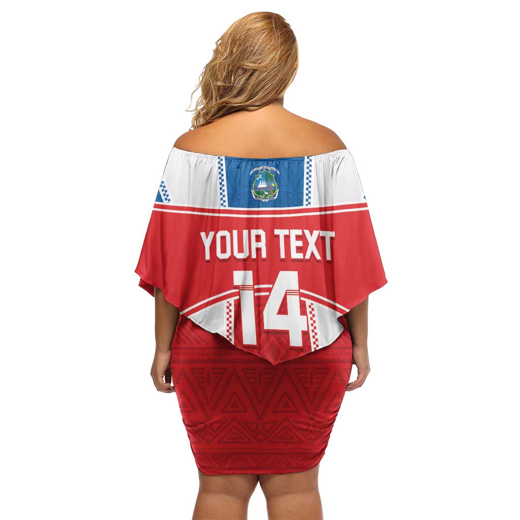 Custom Liberia Football Off Shoulder Short Dress Go Lone Stars - Sporty Style - Wonder Print Shop