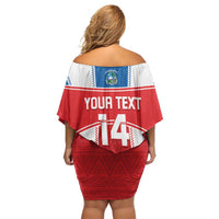 Custom Liberia Football Off Shoulder Short Dress Go Lone Stars - Sporty Style - Wonder Print Shop