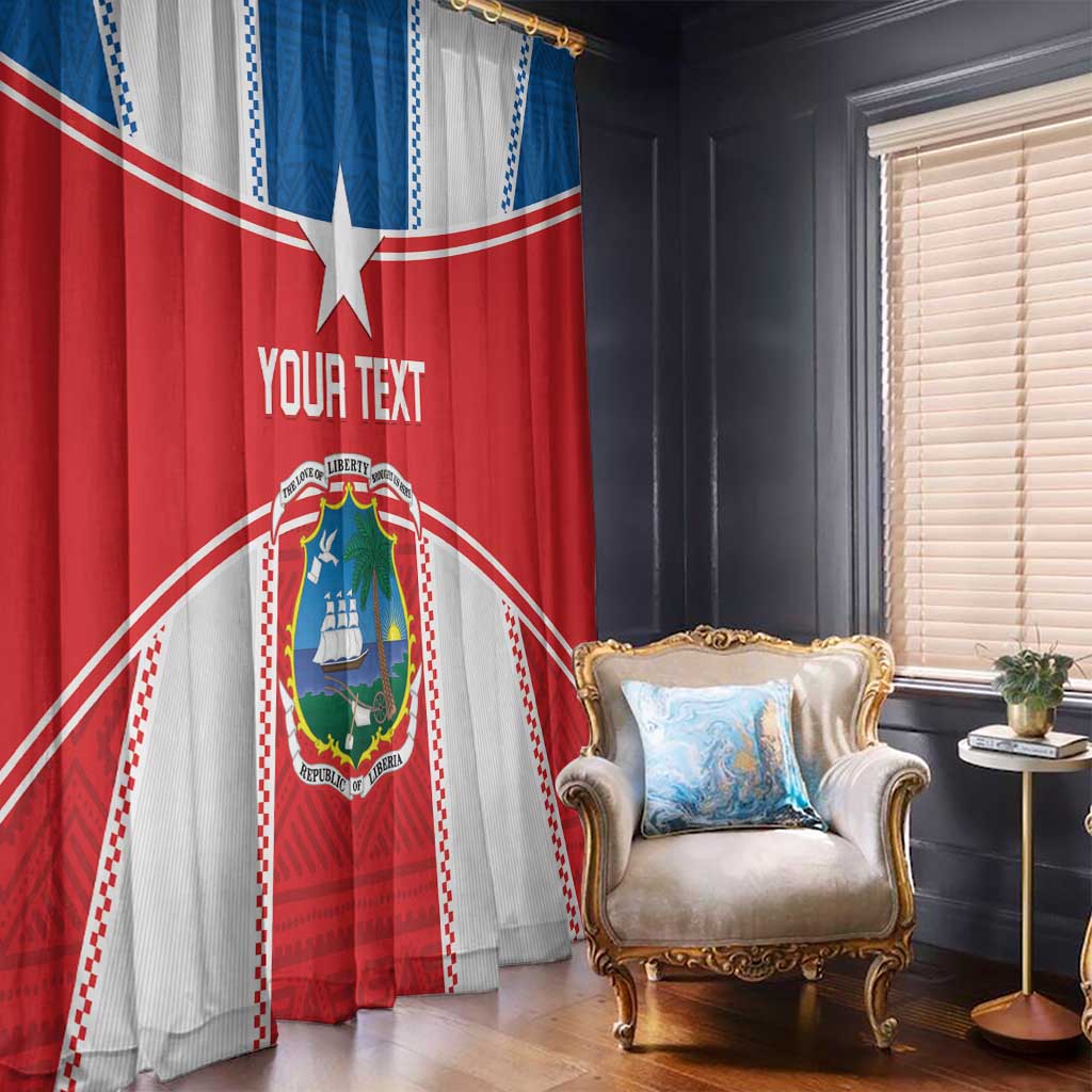 Custom Liberia Football Window Curtain Go Lone Stars - Sporty Style - Wonder Print Shop
