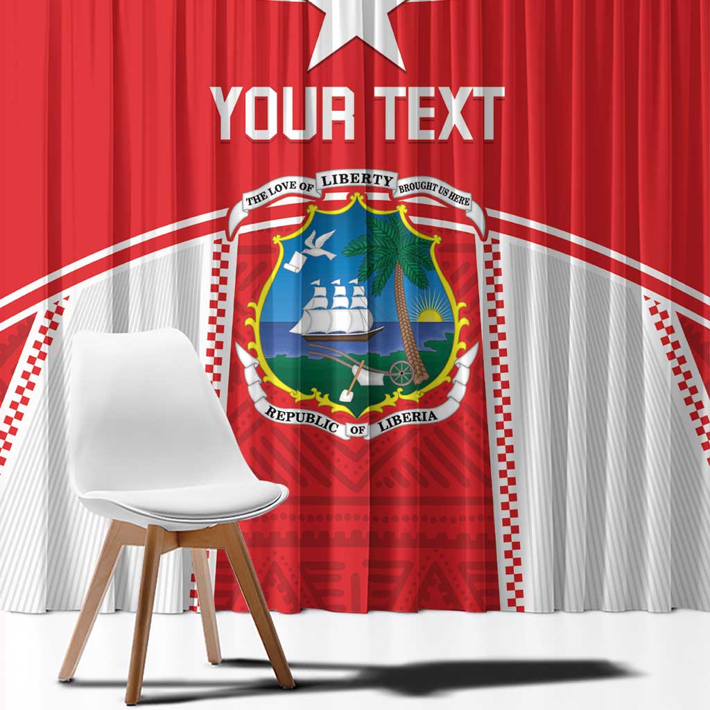 Custom Liberia Football Window Curtain Go Lone Stars - Sporty Style - Wonder Print Shop