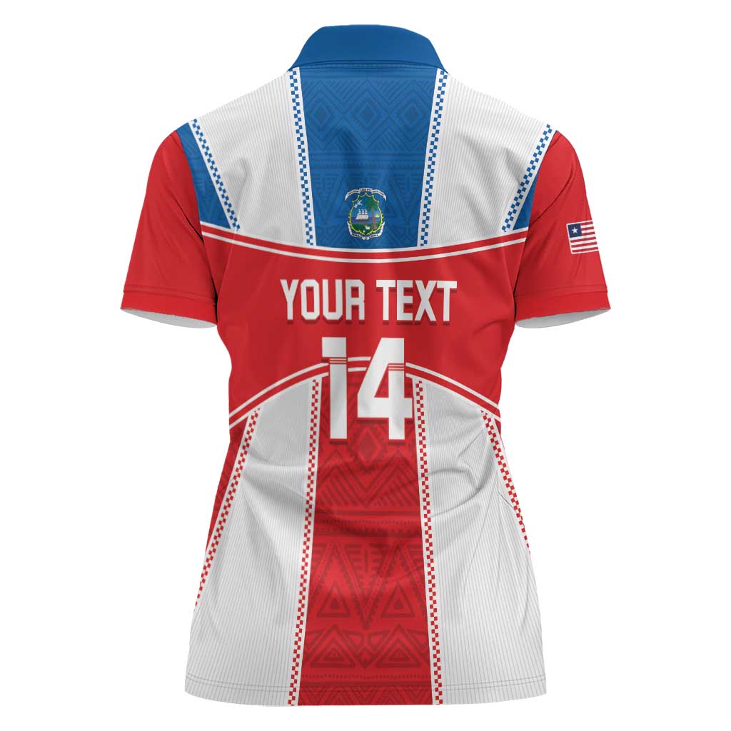 Custom Liberia Football Women Polo Shirt Go Lone Stars - Sporty Style - Wonder Print Shop
