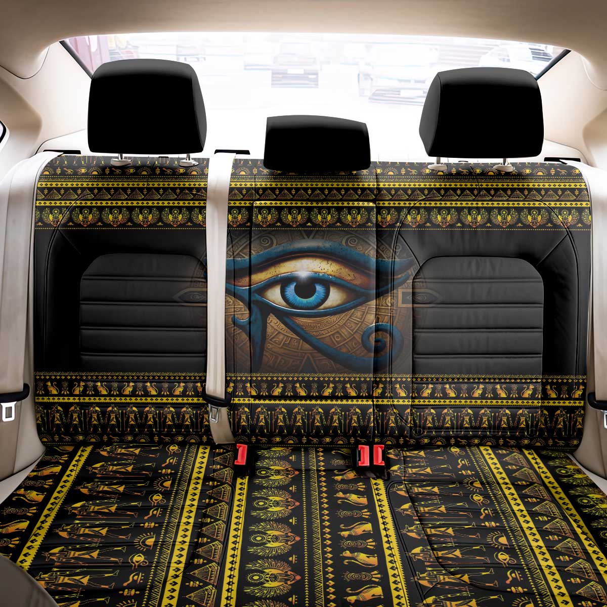 Ancient Egypt Eye Of Ra Back Car Seat Cover Sun To The Egyptians - Wonder Print Shop