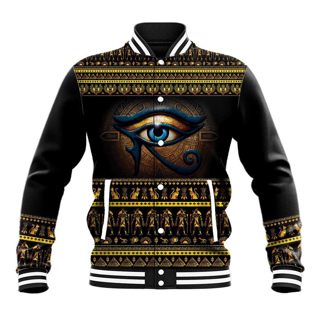 Ancient Egypt Eye Of Ra Baseball Jacket Sun To The Egyptians - Wonder Print Shop