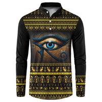 Ancient Egypt Eye Of Ra Button Sweatshirt Sun To The Egyptians - Wonder Print Shop