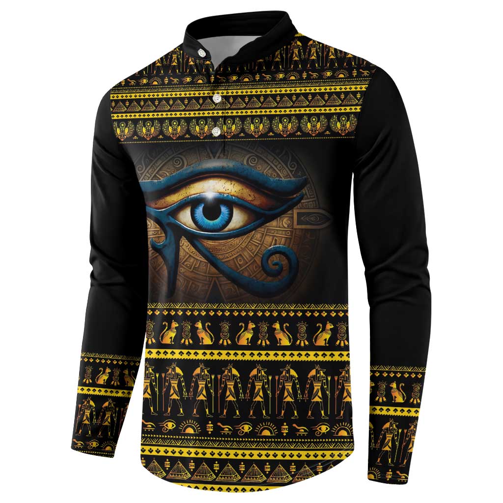 Ancient Egypt Eye Of Ra Button Sweatshirt Sun To The Egyptians - Wonder Print Shop