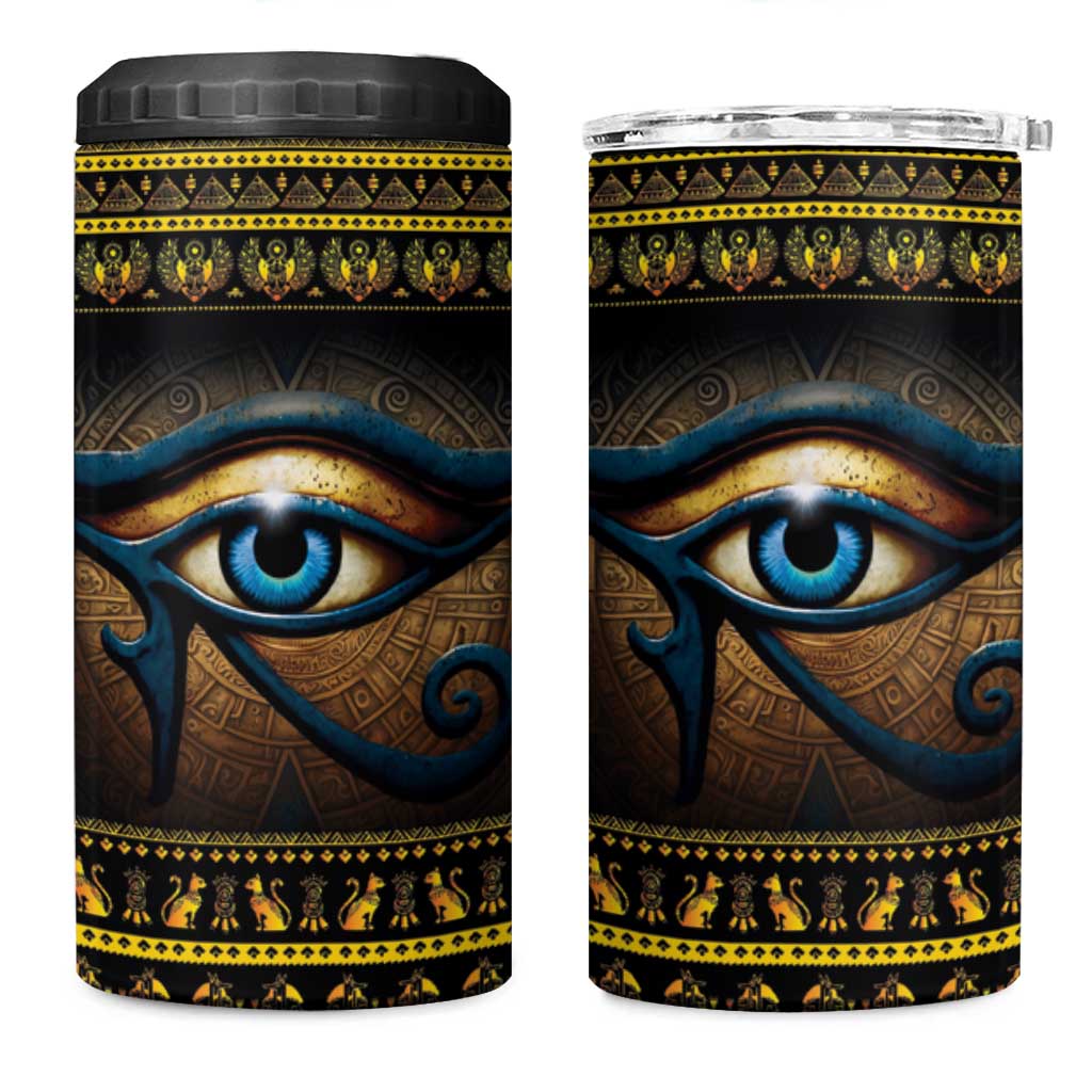 Ancient Egypt Eye Of Ra 4 in 1 Can Cooler Tumbler Sun To The Egyptians - Wonder Print Shop
