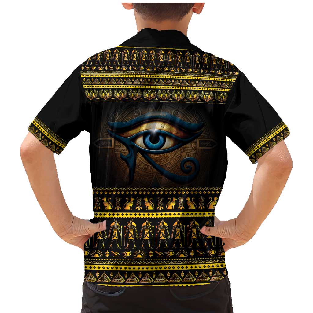 Ancient Egypt Eye Of Ra Family Matching Mermaid Dress and Hawaiian Shirt Sun To The Egyptians - Wonder Print Shop