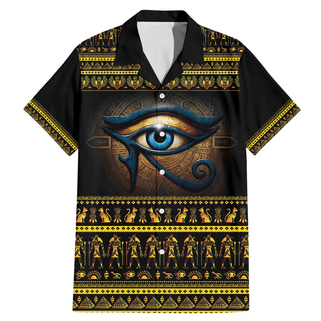 Ancient Egypt Eye Of Ra Family Matching Mermaid Dress and Hawaiian Shirt Sun To The Egyptians - Wonder Print Shop