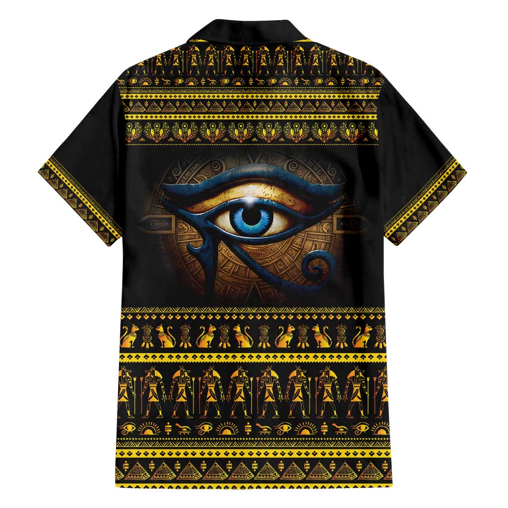 Ancient Egypt Eye Of Ra Family Matching Off Shoulder Maxi Dress and Hawaiian Shirt Sun To The Egyptians - Wonder Print Shop