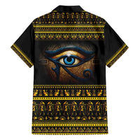 Ancient Egypt Eye Of Ra Family Matching Short Sleeve Bodycon Dress and Hawaiian Shirt Sun To The Egyptians - Wonder Print Shop