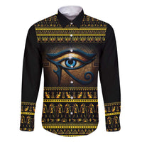 Ancient Egypt Eye Of Ra Family Matching Short Sleeve Bodycon Dress and Hawaiian Shirt Sun To The Egyptians - Wonder Print Shop