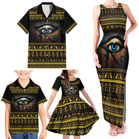 Ancient Egypt Eye Of Ra Family Matching Tank Maxi Dress and Hawaiian Shirt Sun To The Egyptians - Wonder Print Shop