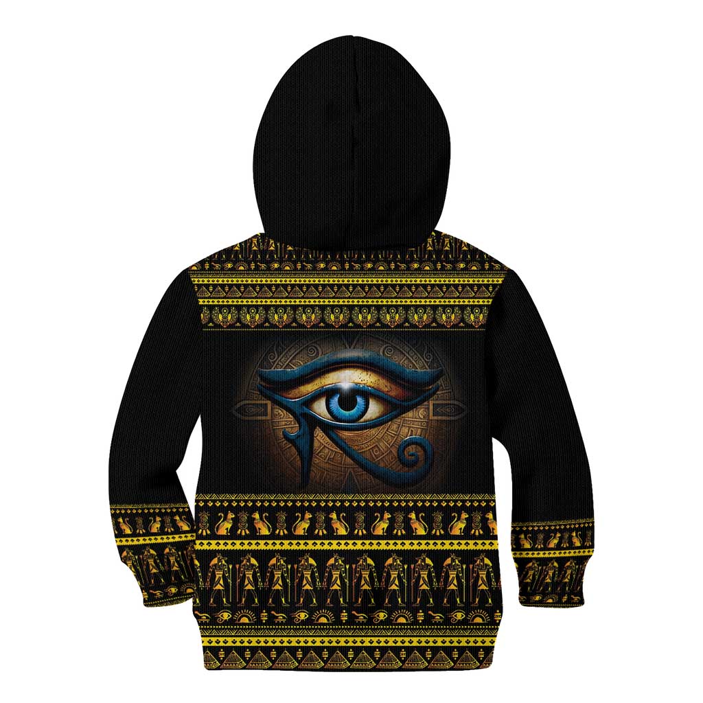 Ancient Egypt Eye Of Ra Kid Hoodie Sun To The Egyptians - Wonder Print Shop