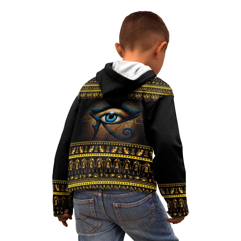 Ancient Egypt Eye Of Ra Kid Hoodie Sun To The Egyptians - Wonder Print Shop