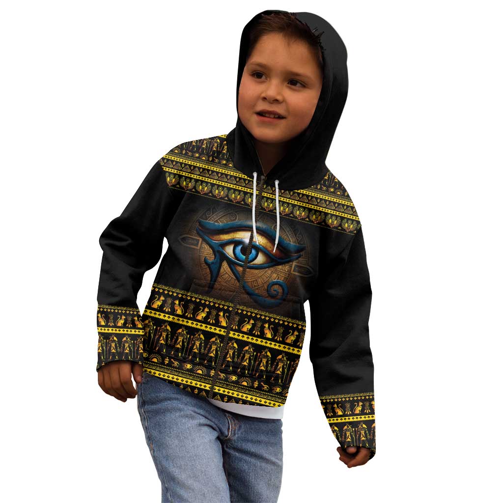 Ancient Egypt Eye Of Ra Kid Hoodie Sun To The Egyptians - Wonder Print Shop