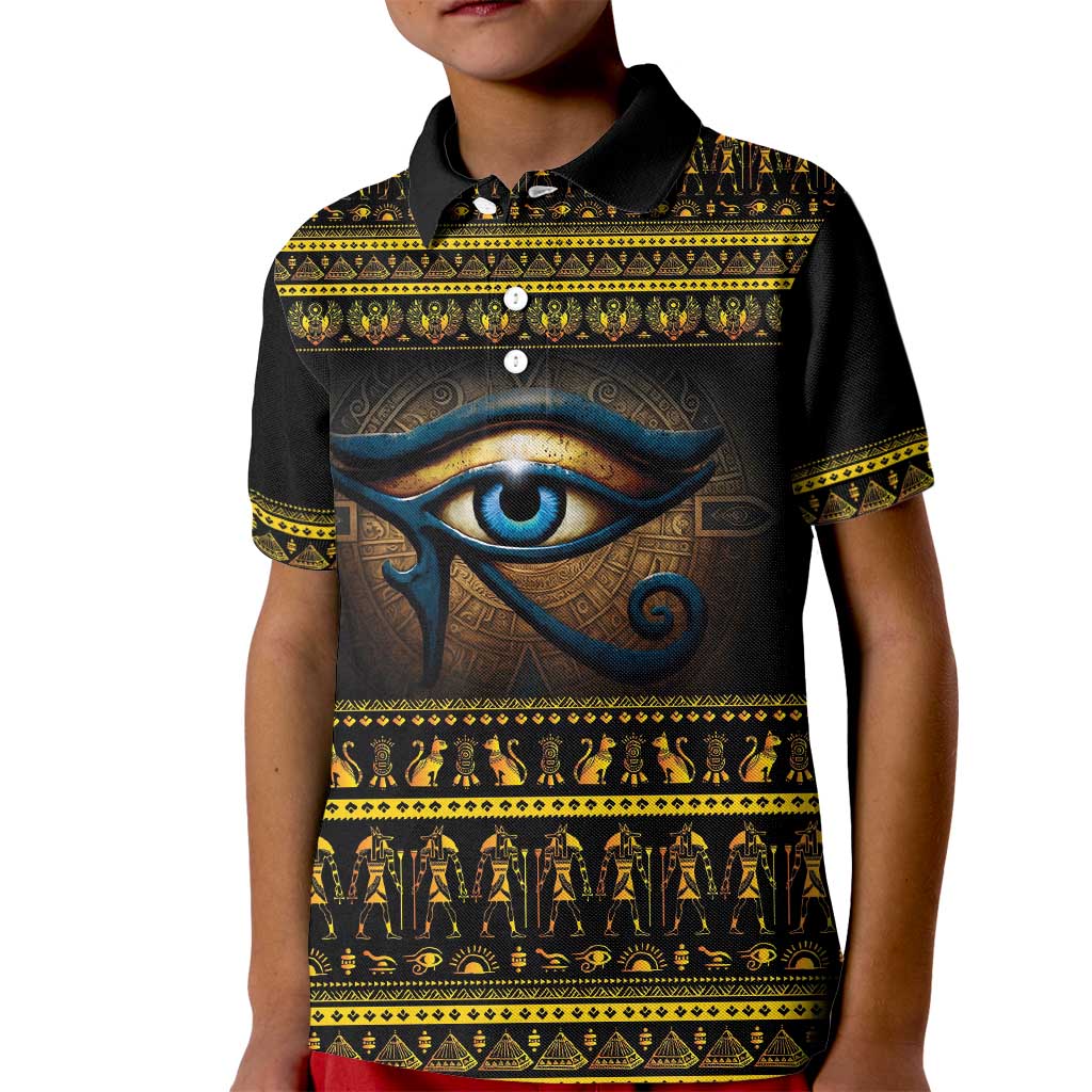 Ancient Egypt Eye Of Ra Kid Polo Shirt Sun To The Egyptians - Wonder Print Shop
