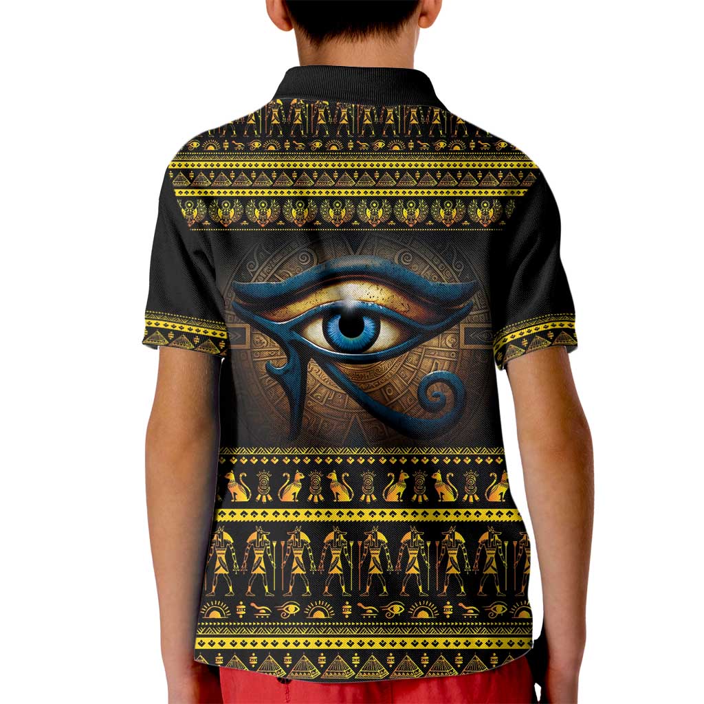 Ancient Egypt Eye Of Ra Kid Polo Shirt Sun To The Egyptians - Wonder Print Shop