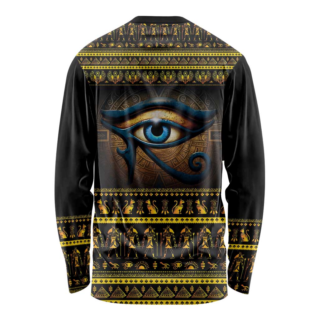Ancient Egypt Eye Of Ra Long Sleeve Shirt Sun To The Egyptians - Wonder Print Shop