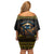 Ancient Egypt Eye Of Ra Off Shoulder Short Dress Sun To The Egyptians - Wonder Print Shop