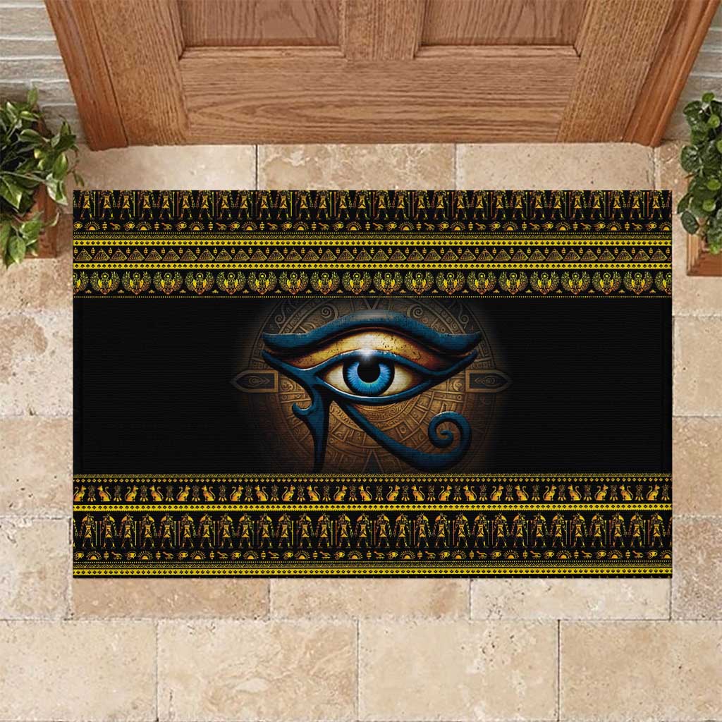 Ancient Egypt Eye Of Ra Rubber Doormat Sun To The Egyptians - Wonder Print Shop