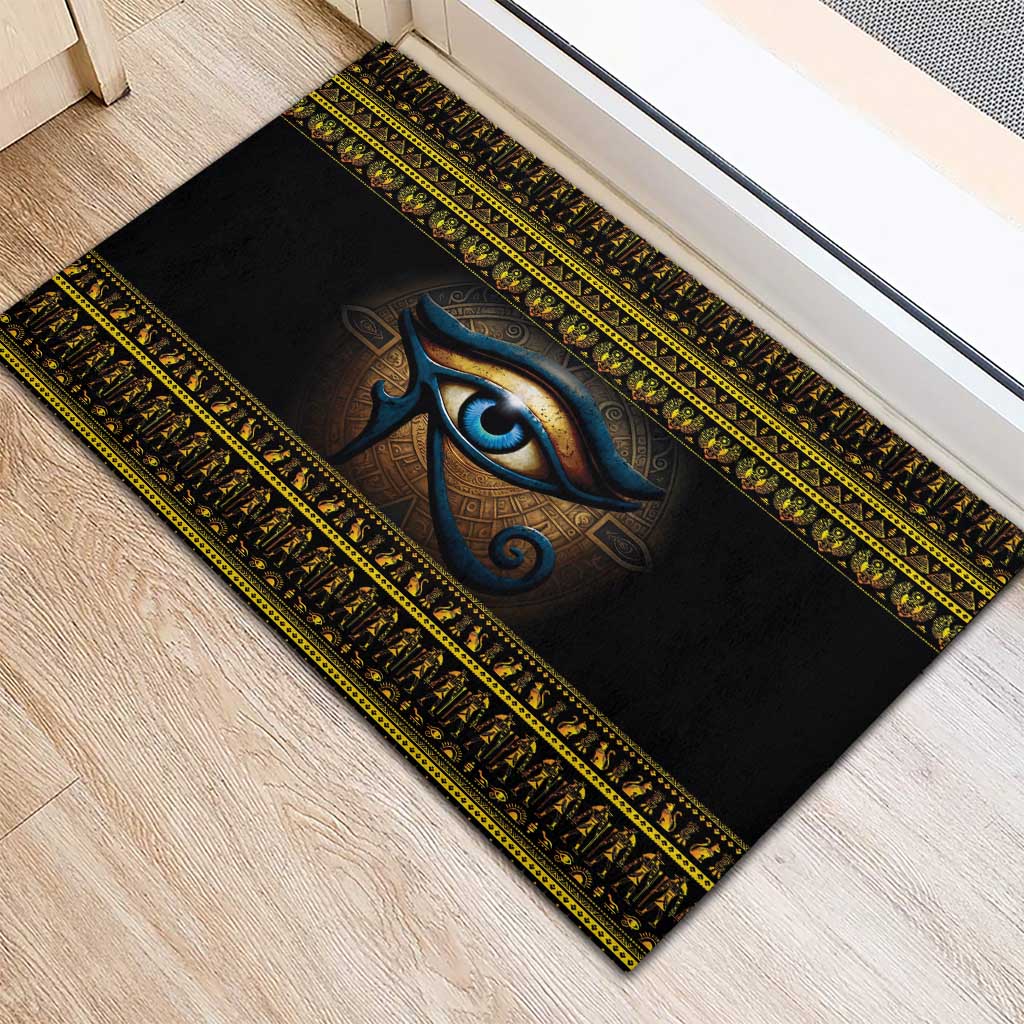 Ancient Egypt Eye Of Ra Rubber Doormat Sun To The Egyptians - Wonder Print Shop