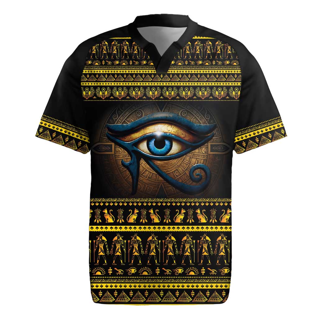 Ancient Egypt Eye Of Ra Rugby Jersey Sun To The Egyptians - Wonder Print Shop