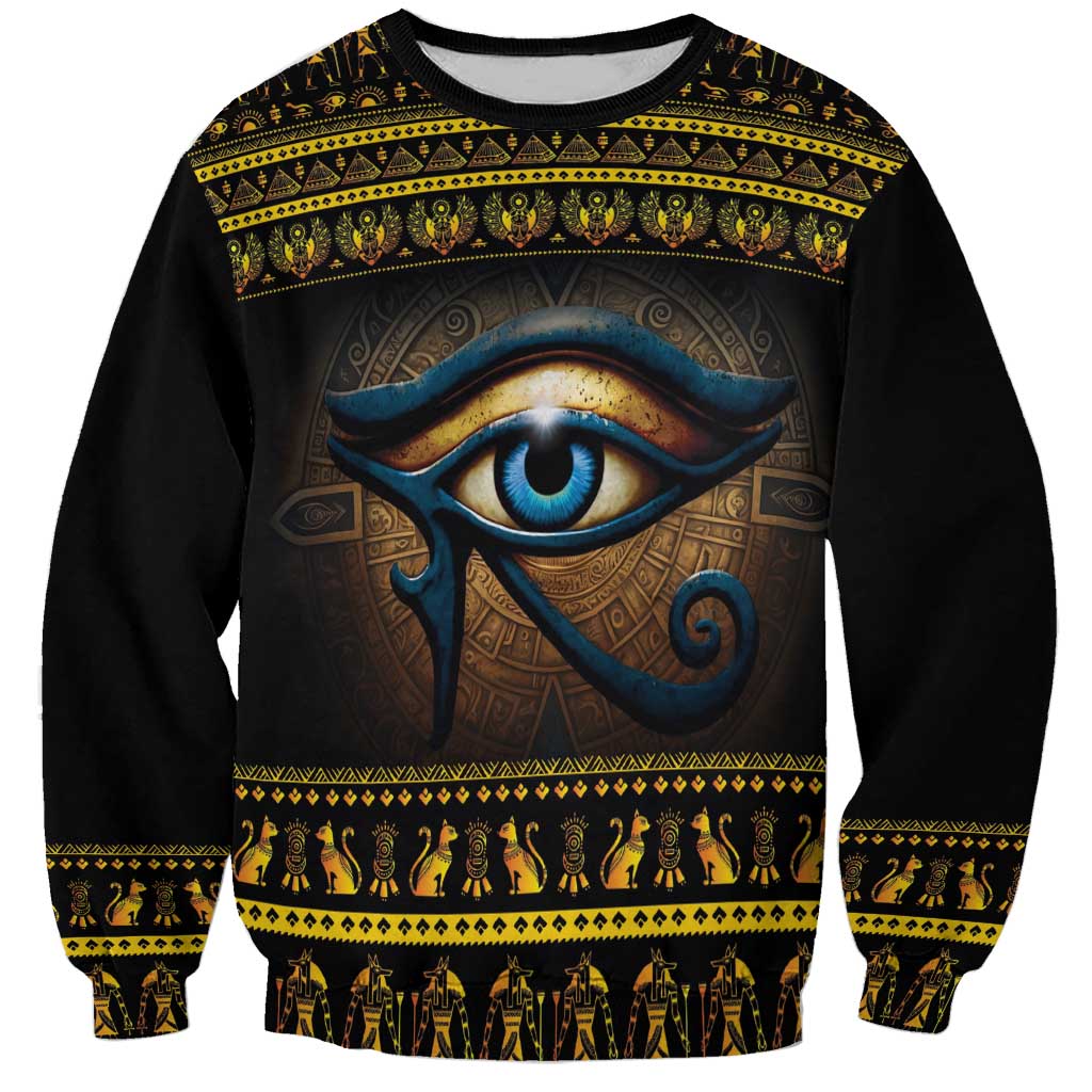 Ancient Egypt Eye Of Ra Sweatshirt Sun To The Egyptians - Wonder Print Shop