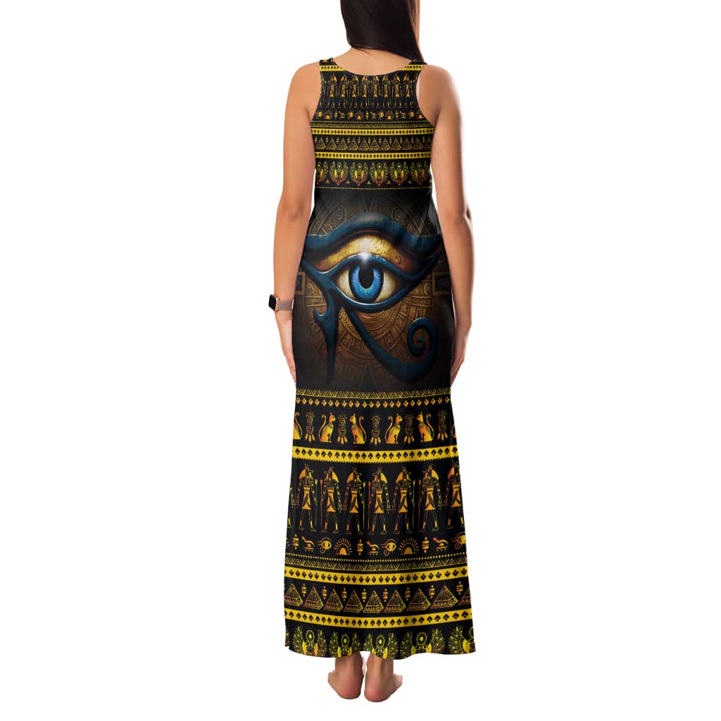 Ancient Egypt Eye Of Ra Tank Maxi Dress Sun To The Egyptians - Wonder Print Shop