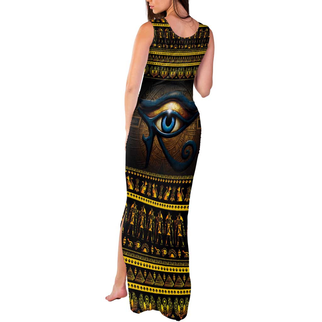 Ancient Egypt Eye Of Ra Tank Maxi Dress Sun To The Egyptians - Wonder Print Shop