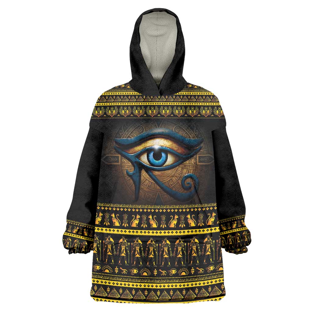Ancient Egypt Eye Of Ra Wearable Blanket Hoodie Sun To The Egyptians - Wonder Print Shop