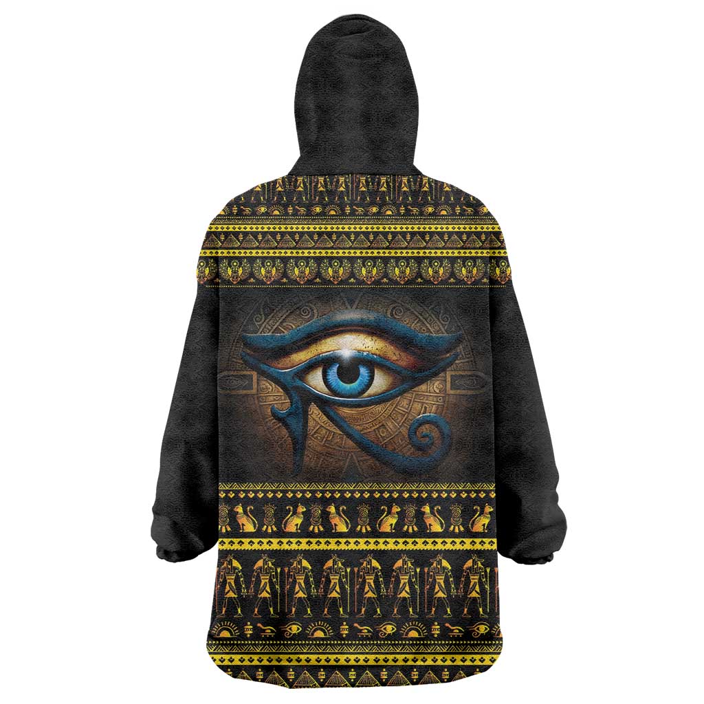 Ancient Egypt Eye Of Ra Wearable Blanket Hoodie Sun To The Egyptians - Wonder Print Shop