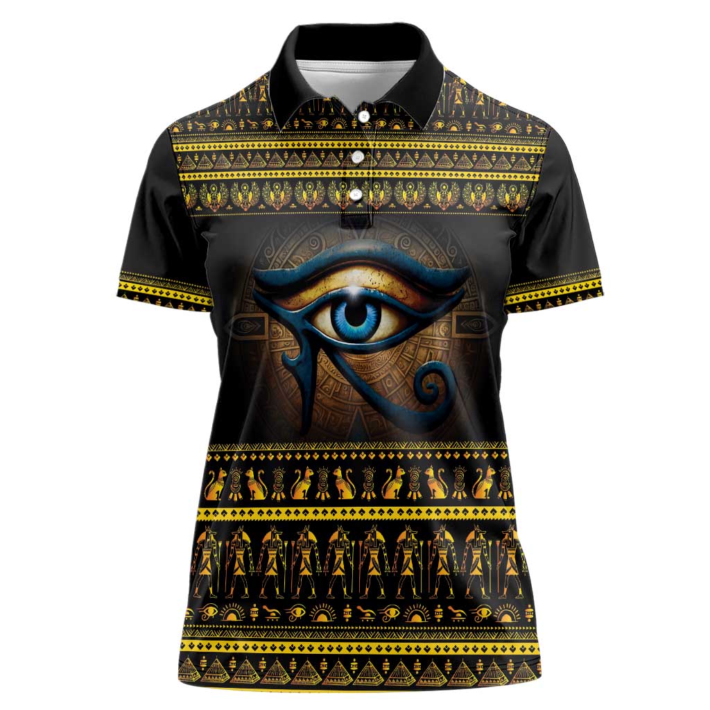 Ancient Egypt Eye Of Ra Women Polo Shirt Sun To The Egyptians - Wonder Print Shop