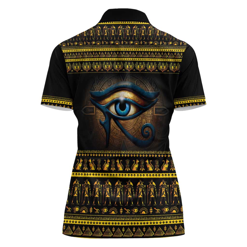 Ancient Egypt Eye Of Ra Women Polo Shirt Sun To The Egyptians - Wonder Print Shop