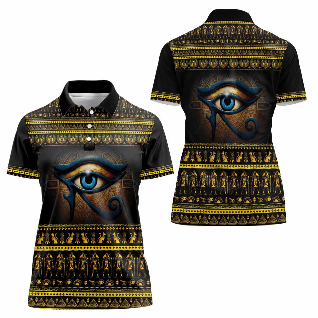 Ancient Egypt Eye Of Ra Women Polo Shirt Sun To The Egyptians - Wonder Print Shop