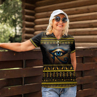 Ancient Egypt Eye Of Ra Women Polo Shirt Sun To The Egyptians - Wonder Print Shop