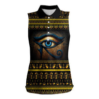 Ancient Egypt Eye Of Ra Women Sleeveless Polo Shirt Sun To The Egyptians - Wonder Print Shop