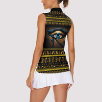 Ancient Egypt Eye Of Ra Women Sleeveless Polo Shirt Sun To The Egyptians - Wonder Print Shop
