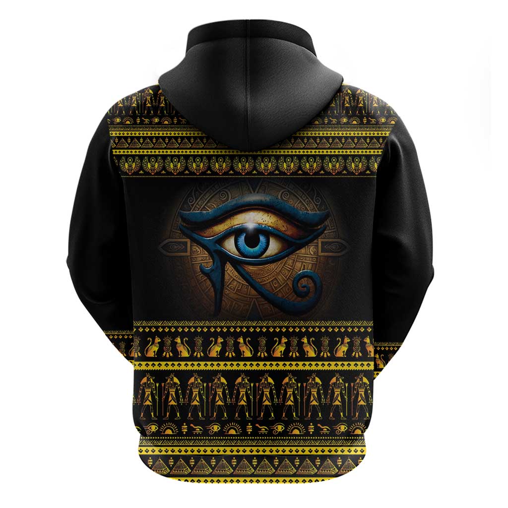 Ancient Egypt Eye Of Ra Zip Hoodie Sun To The Egyptians - Wonder Print Shop